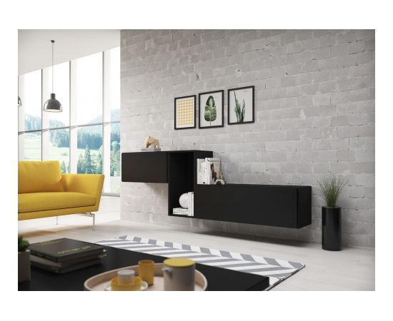 Cama Meble Cama living room furniture set ROCO 11 (RO1+RO3+RO4) black/black/black
