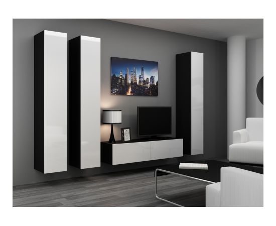 Cama Meble Cama Living room cabinet set VIGO 14 black/white gloss