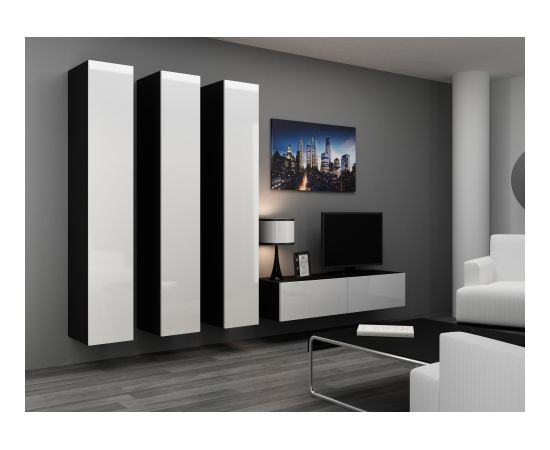 Cama Meble Cama Living room cabinet set VIGO 14 black/white gloss