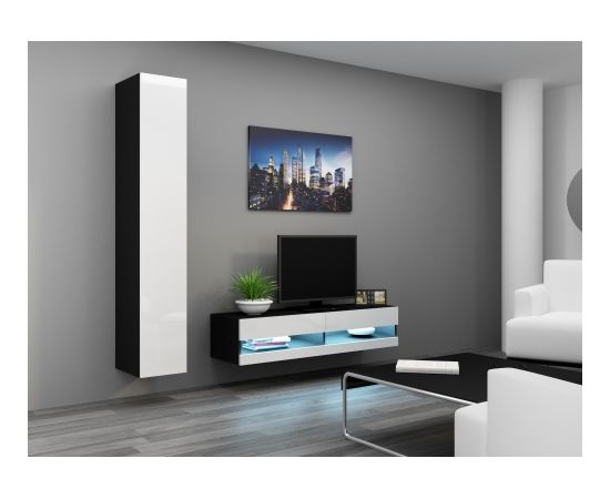 Cama Meble Cama Living room cabinet set VIGO NEW 13 black/white gloss
