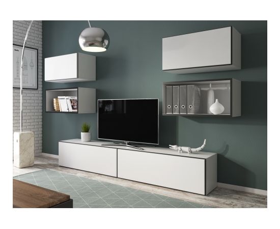 Cama Meble Cama living room furniture set ROCO 3 (2xRO3+2xRO4+2xRO1) white/black/white