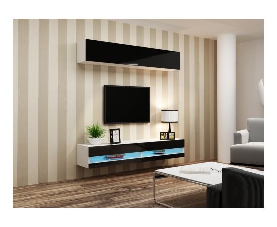 Cama Meble Cama Living room cabinet set VIGO NEW 10 white/black gloss