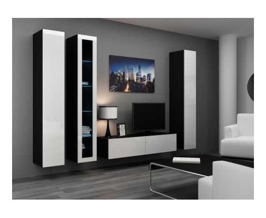 Cama Meble Cama Living room cabinet set VIGO 15 black/white gloss