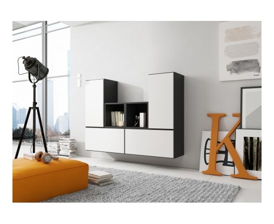 Cama Meble Cama living room furniture set ROCO 18 (4xRO3 + 2xRO6) black/black/white