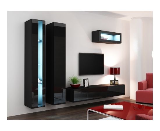Cama Meble Cama Living room cabinet set VIGO NEW 2 black/black gloss
