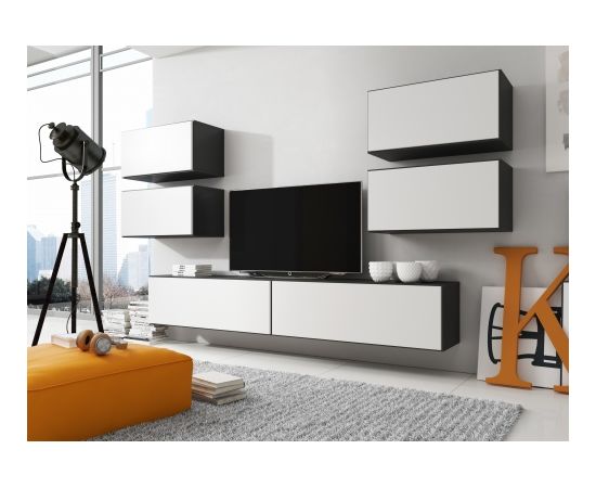 Cama Meble Cama living room furniture set ROCO 2 (2xRO1 + 4xRO3) black/black/white