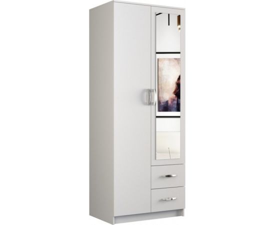 Top E Shop Topeshop ROMANA 80 BIEL L bedroom wardrobe/closet 5 shelves 2 door(s) White