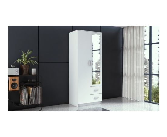 Top E Shop Topeshop ROMANA 80 BIEL L bedroom wardrobe/closet 5 shelves 2 door(s) White