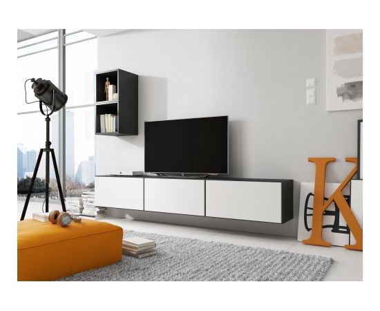 Cama Meble Cama living room furniture set ROCO 7 (3xRO3 + 2xRO6) black/black/white