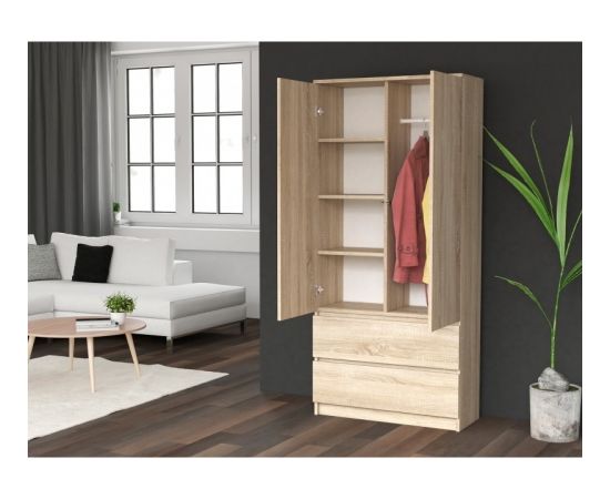 Top E Shop Topeshop SZAFA MALWA SON bedroom wardrobe/closet 5 shelves 2 door(s) Oak