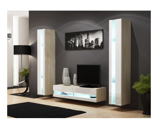 Cama Meble Cama Living room cabinet set VIGO NEW 12 sonoma/white gloss