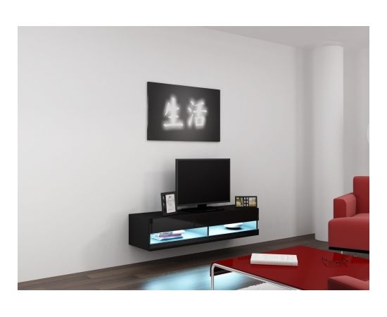 Cama Meble Cama Living room cabinet set VIGO NEW 13 black/black gloss