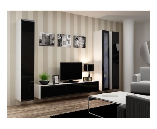 Cama Meble Cama Living room cabinet set VIGO 2 white/black gloss