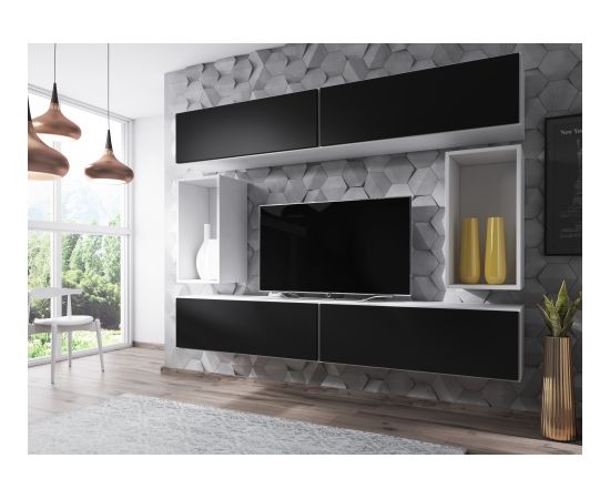 Cama Meble Cama living room furniture set ROCO 1 (4xRO1 + 2xRO4) white/white/black