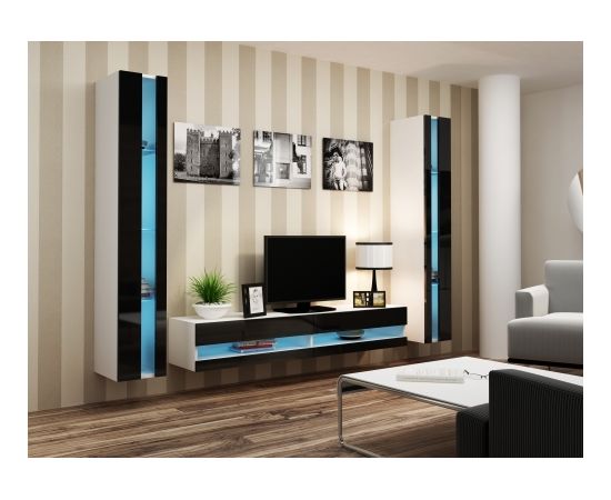 Cama Meble Cama Living room cabinet set VIGO NEW 3 white/black gloss