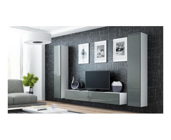 Cama Meble Cama Living room cabinet set VIGO 4 white/grey gloss