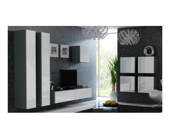 Cama Meble Cama Living room cabinet set VIGO 24 grey/white gloss