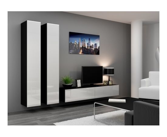 Cama Meble Cama Living room cabinet set VIGO 4 black/white gloss