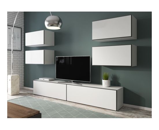 Cama Meble Cama living room furniture set ROCO 2 (2xRO1 + 4xRO3) white/black/white