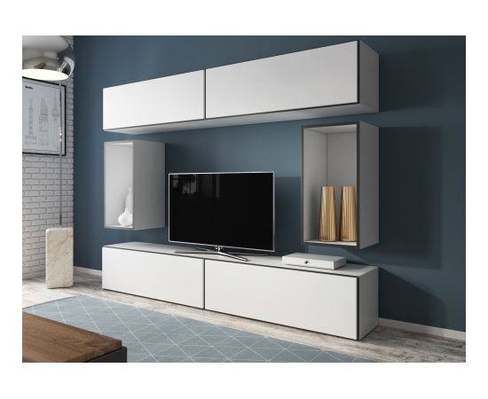 Cama Meble Cama living room furniture set ROCO 1 (4xRO1 + 2xRO4) white/black/white