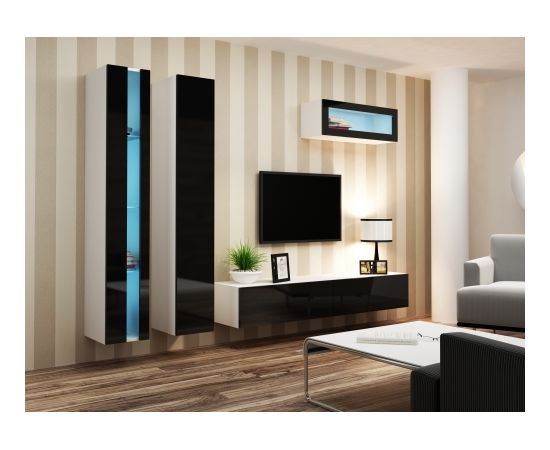 Cama Meble Cama Living room cabinet set VIGO NEW 2 white/black gloss