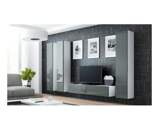 Cama Meble Cama Living room cabinet set VIGO 14 white/grey gloss