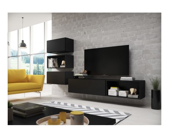 Cama Meble Cama living room furniture set ROCO 4 (RO1+2xRO3+2xRO4) black/black/black