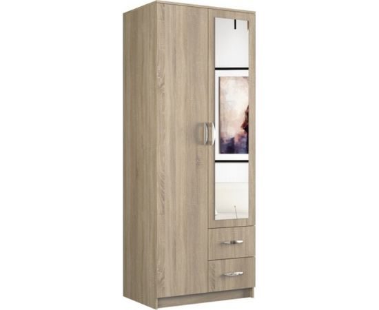 Top E Shop Topeshop ROMANA 80 SON L bedroom wardrobe/closet 5 shelves 2 door(s) Oak