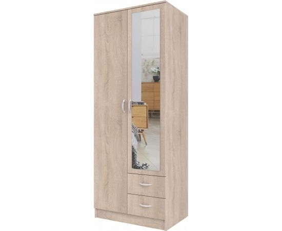 Top E Shop Topeshop ROMANA 80 SON L bedroom wardrobe/closet 5 shelves 2 door(s) Oak