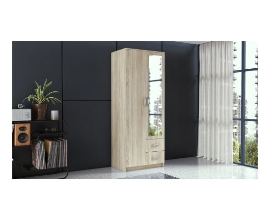 Top E Shop Topeshop ROMANA 80 SON L bedroom wardrobe/closet 5 shelves 2 door(s) Oak