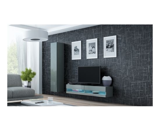 Cama Meble Cama Living room cabinet set VIGO NEW 13 grey/grey gloss