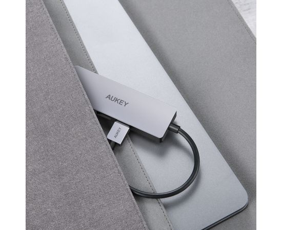 AUKEY CB-H36 Aluminium HUB USB-A | Ultra Slim | 4in1 | 4xUSB 3.0 | 5Gbps USB / Type-C Hub