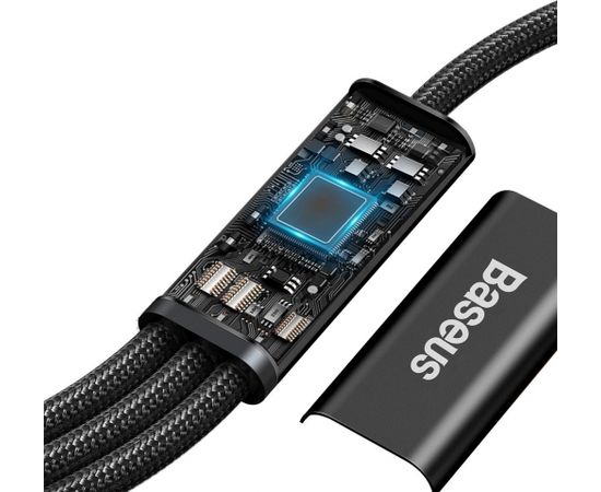 Кабель USB C штекер – USB C (15 W) / mikro-USB (10 W) / IP Lightning (20 W) кабель 1,5 м, чёрный, Rapid BASEUS