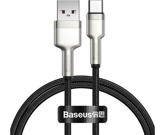 Cable USB2.0 A plug - USB C plug 1.0m black 66W Cafule BASEUS