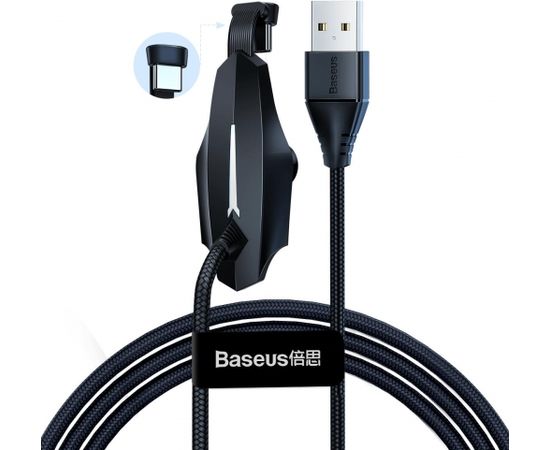 Kabelis USB2.0 A spraudnis - USB C spraudnis, 1.2m , ar neilona apdari melns BASEUS