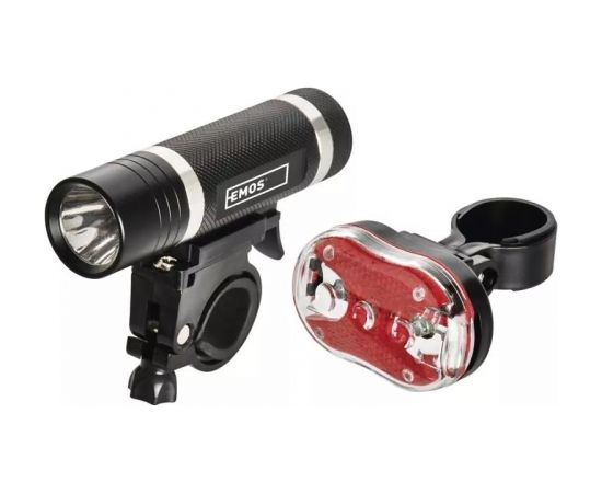 Светодиодные фонарики на велосипед , передний 150lm и задний, 5× AAA, EMOS