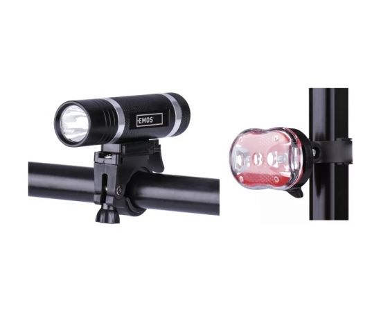 Светодиодные фонарики на велосипед , передний 150lm и задний, 5× AAA, EMOS