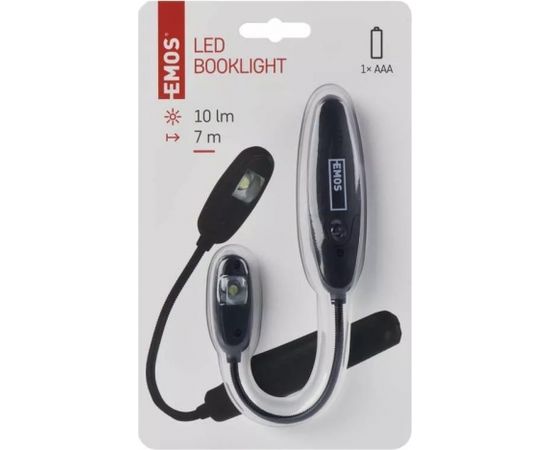 LED clip light for books, 10lm, 1xAAA, EMOS