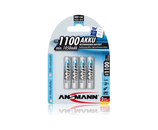 Akumulators R3 (AAA) 1.2V 1100mAh Ni-Mh ANSMANN (4 gab.iepakojums)