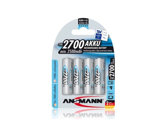 Akumulators R6 (AA) 1.2V 2700mAh Ni-Mh ANSMANN (4 gab.iepakojums)