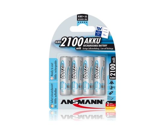 Akumulators R6 (AA) 1.2V 2100mAh Ni-Mh ANSMANN (4 gab.iepakojums)