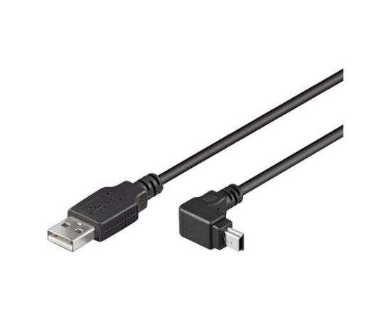 Goobay Kabelis USB2.0 A spraudnis -> USB mini B spraudnis 90° leņķis,1.8m melns