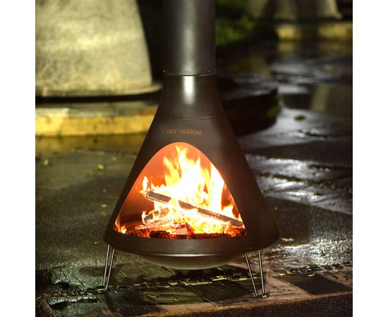 Основание для огня WARM SEEKER D70xH171см, материал: металл, цвет: черный
