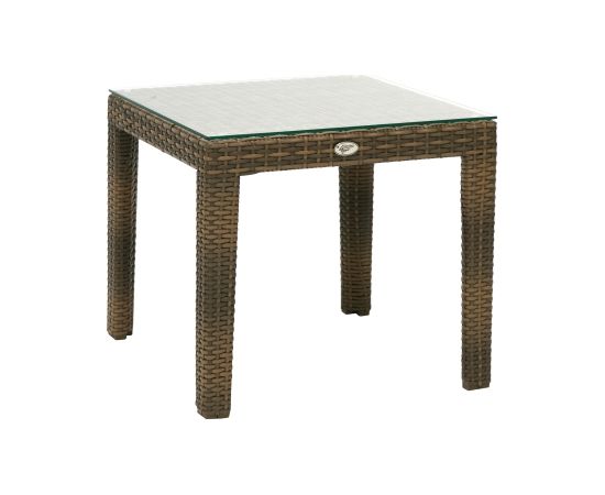 Столик вспомогательный WICKER 50x50xH45см, капучино