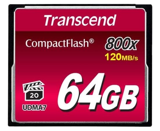 MEMORY COMPACT FLASH 64GB/800X TS64GCF800 TRANSCEND