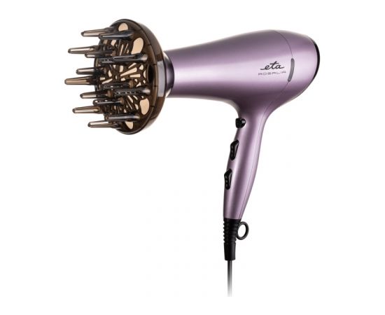 ETA Hair Dryer ETA431990000 Rosalia 2200 W, Number of temperature settings 3, Ionic function, Diffuser nozzle, Purple