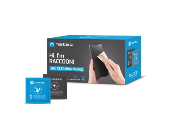 Natec Sanitazing Wipes, Raccoon, 50-pack Очистка и химические вещества
