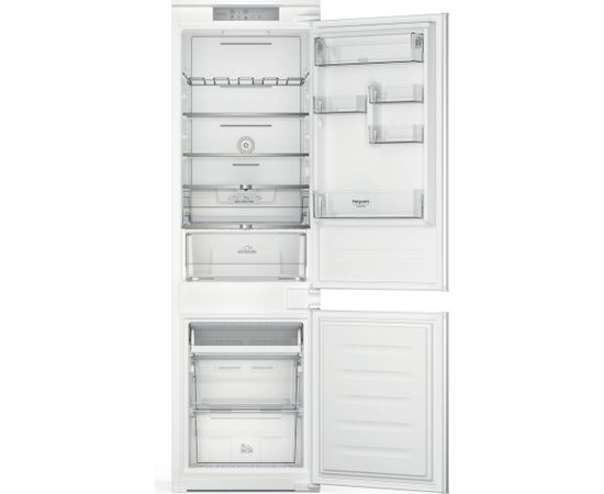 Hotpoint Refrigerator HAC18 T542  Energy efficiency class E, Built-in, Combi, Height 177 cm, No Frost system, Fridge net capacity 182 L, Freezer net capacity 68 L, 34 dB, White