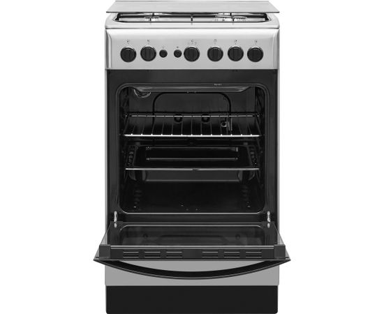 INDESIT Cooker IS5G1PMX/E Hob type Gas, Oven type Gas, Inox, Width 50 cm, Grilling, 59 L, Depth 60 cm