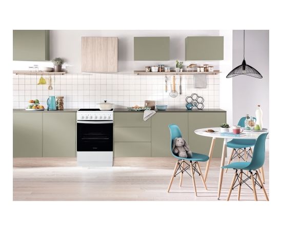 INDESIT IS5V4PHW/E elektriskā plīts 50cm Elektriskās plītis